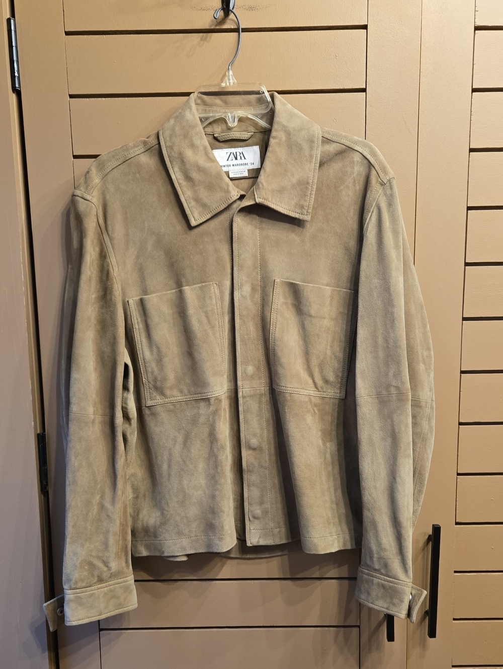 Zara Suede Shirt Jacket Size Small
